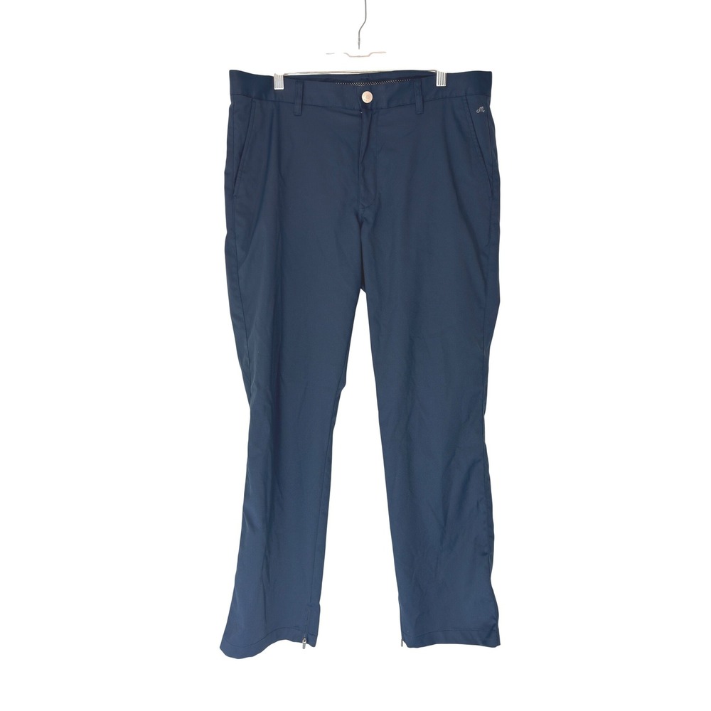 Bonobos Maide Golf Pants Men's Blue Performance Cotton Straight Leg Size 36 X 32